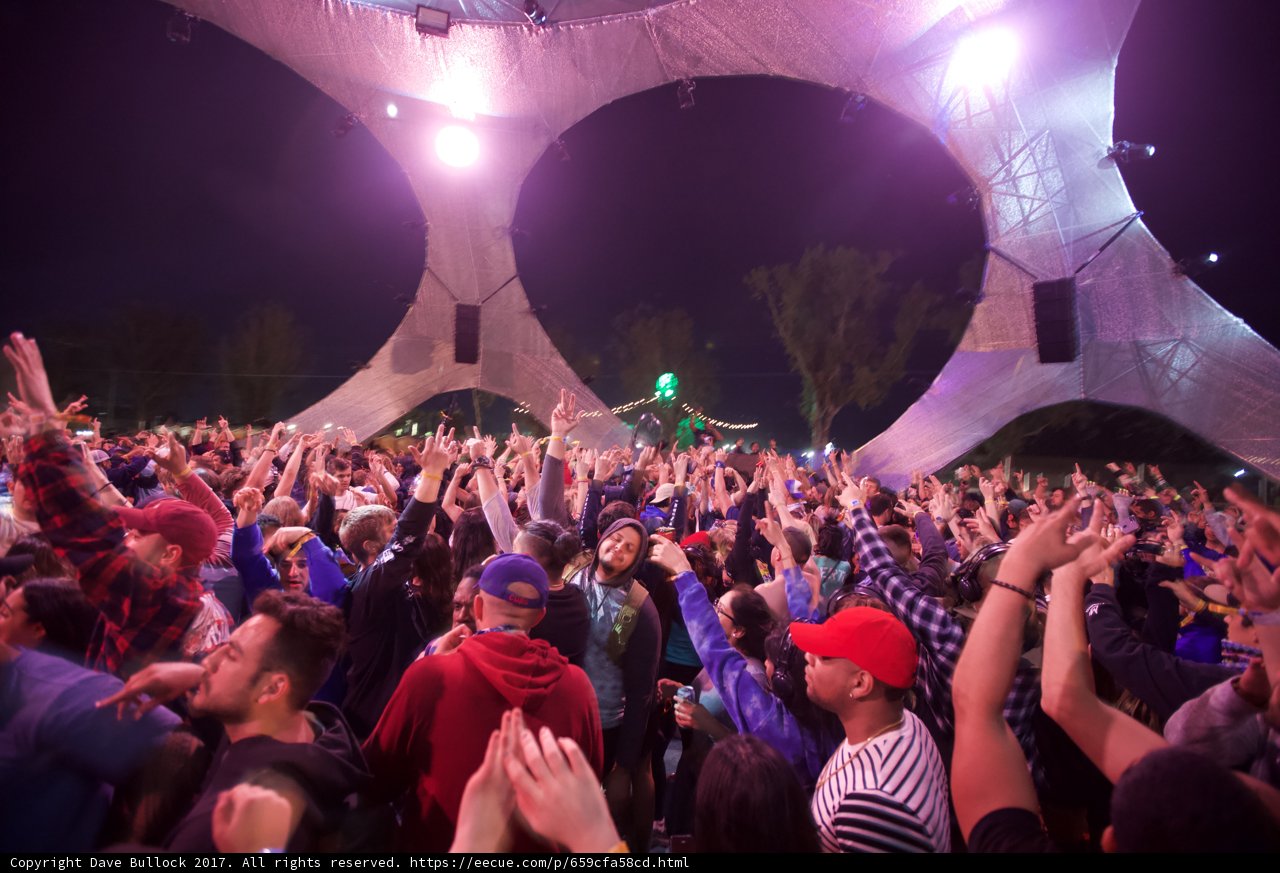 Nighttime Fun at Coachella Music Festival