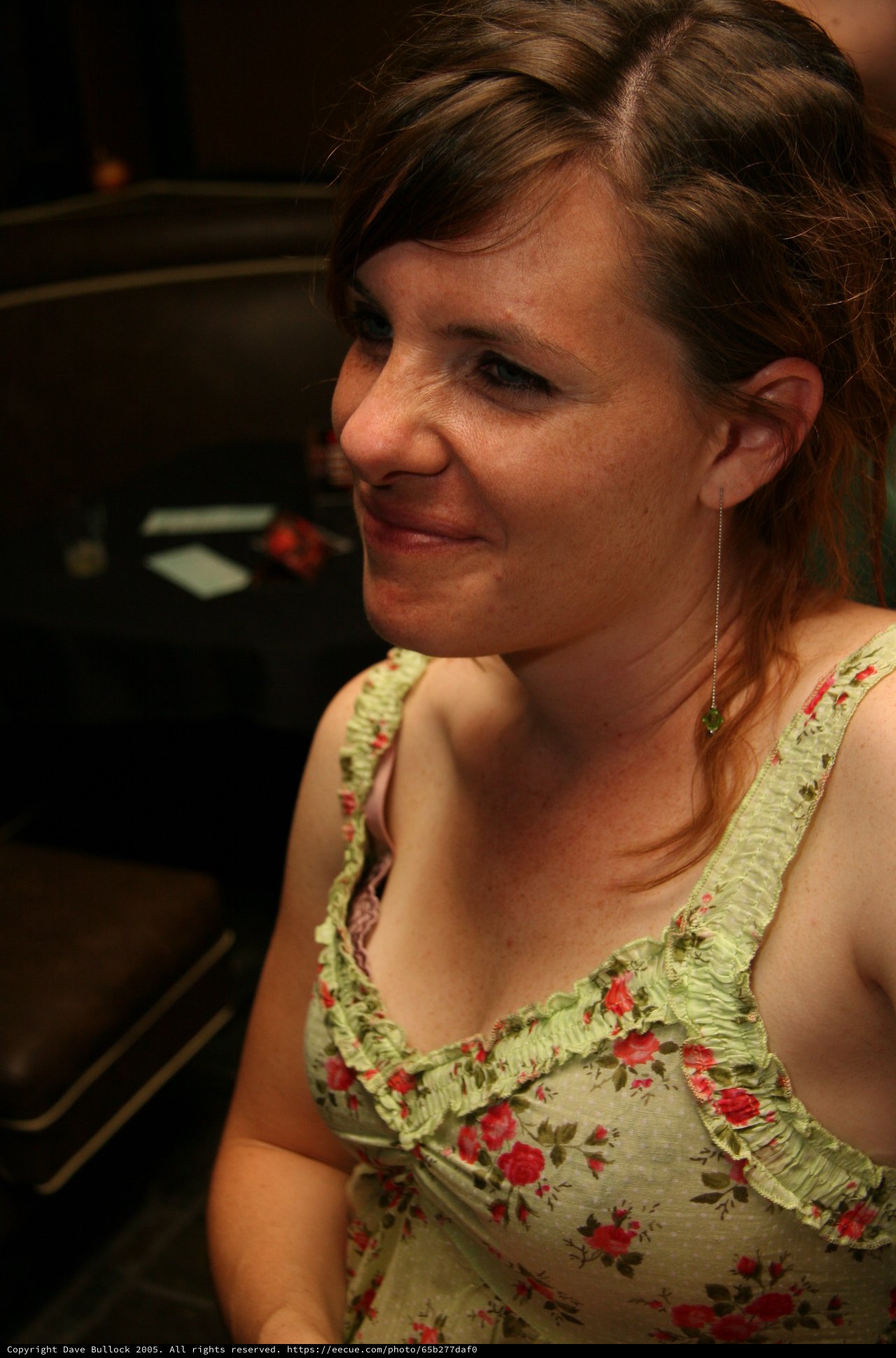 Penelope's Warm Smile in Floral Summer Dress