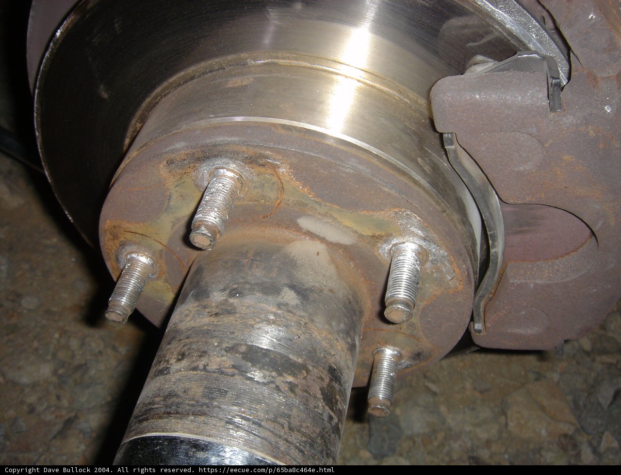Close-up of Brake Disc with Metal Hub