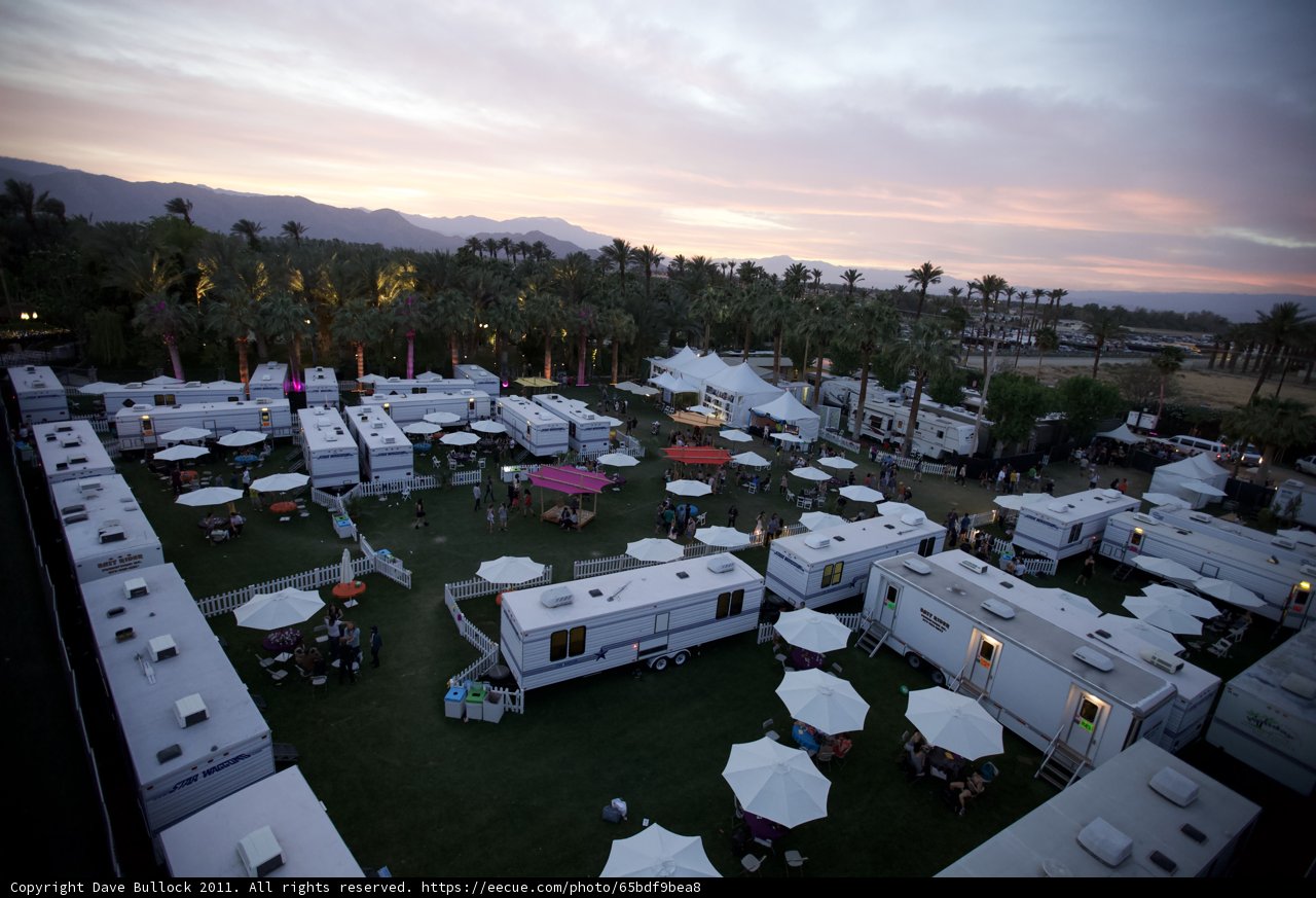 Aerial View of Coachella 2011 Outdoor Event