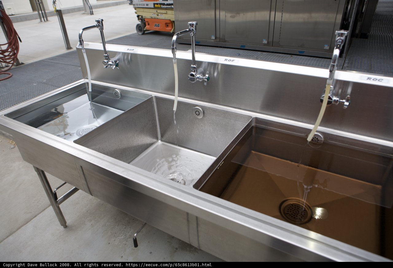 Double Faucet Stainless Steel Sink