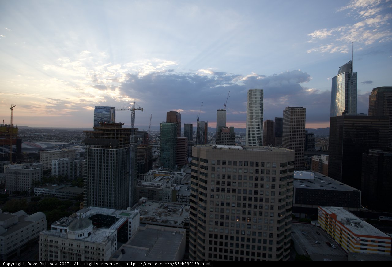 High Rise View of Los Angeles Cityscape