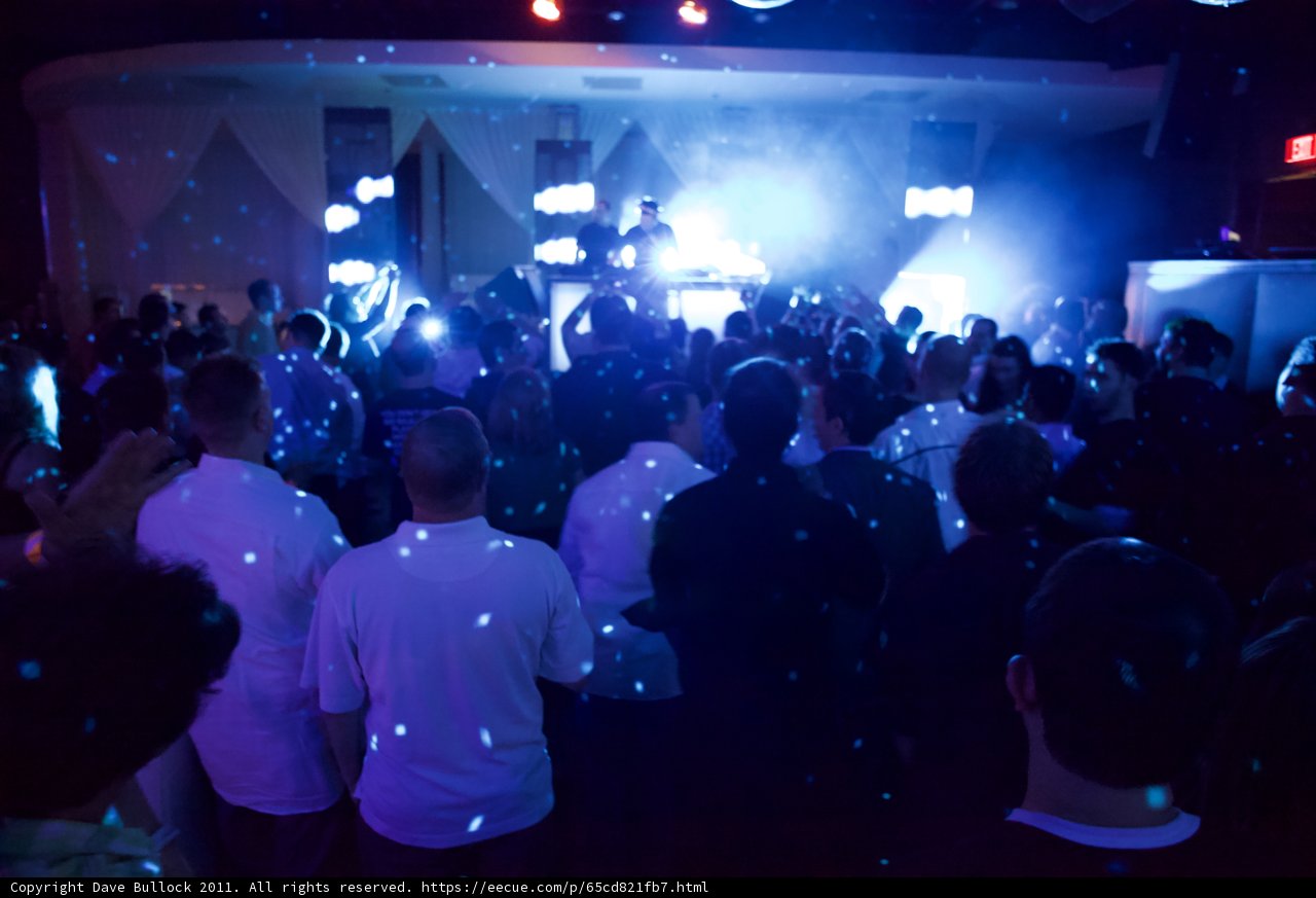 Blue Nightclub Crowd