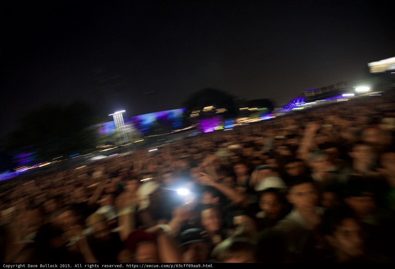Crowd Blur Festival Lights