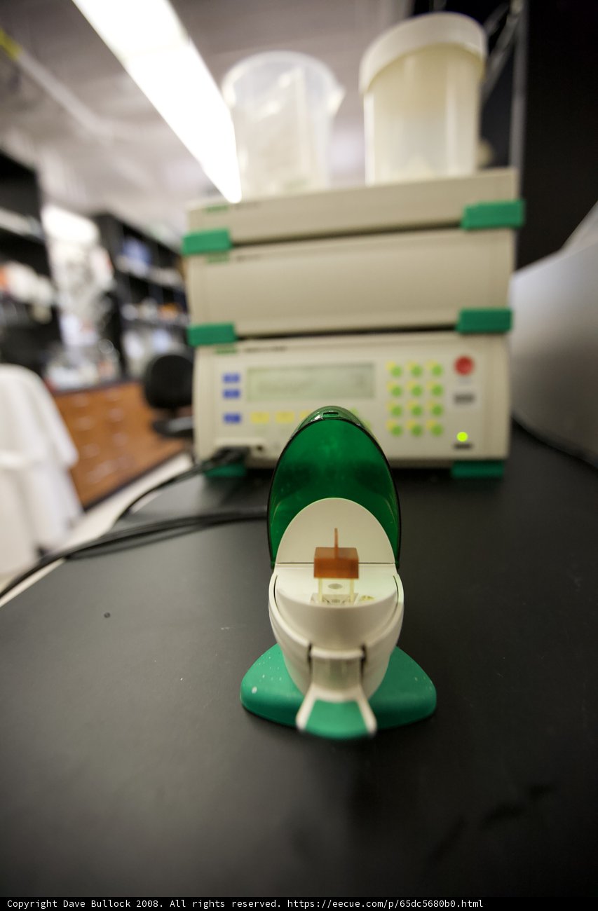 Tiny Object on a Laboratory Table