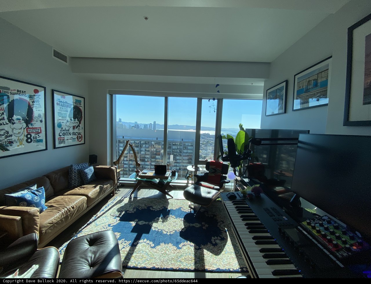 Cozy Living Room with Piano and Chic Furniture