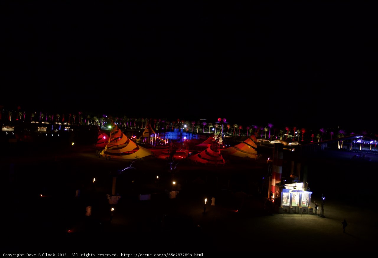 Beach Lights at Night