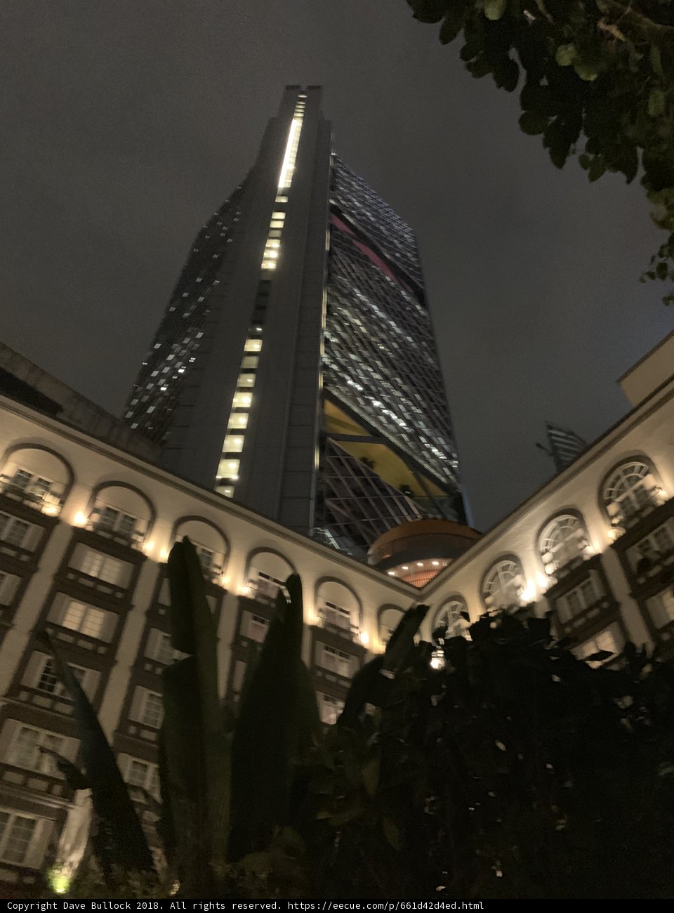 Towering Cityscape at Night