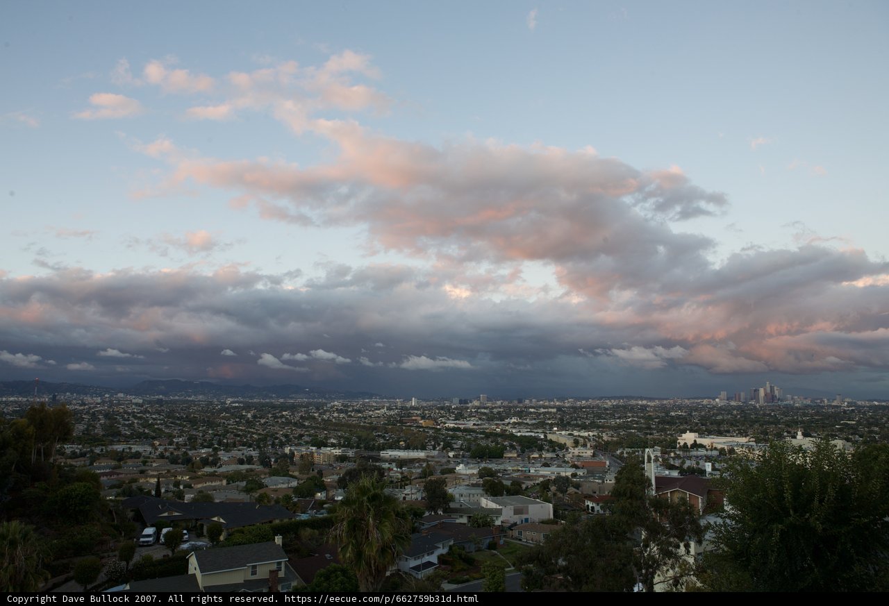 Cloudy Cityscape from Hilltop
