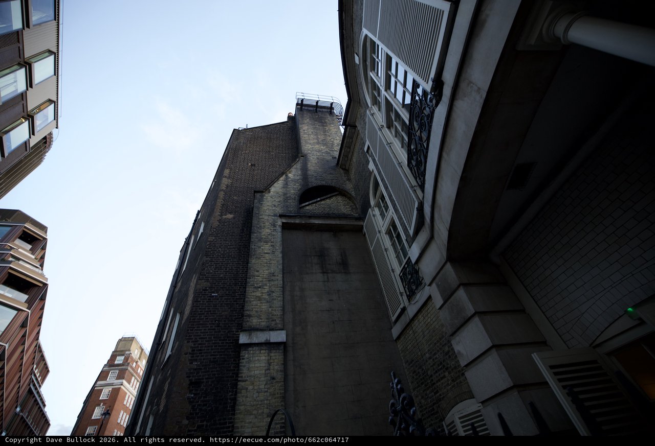 Looking Up at Victorian Tower Architecture in London