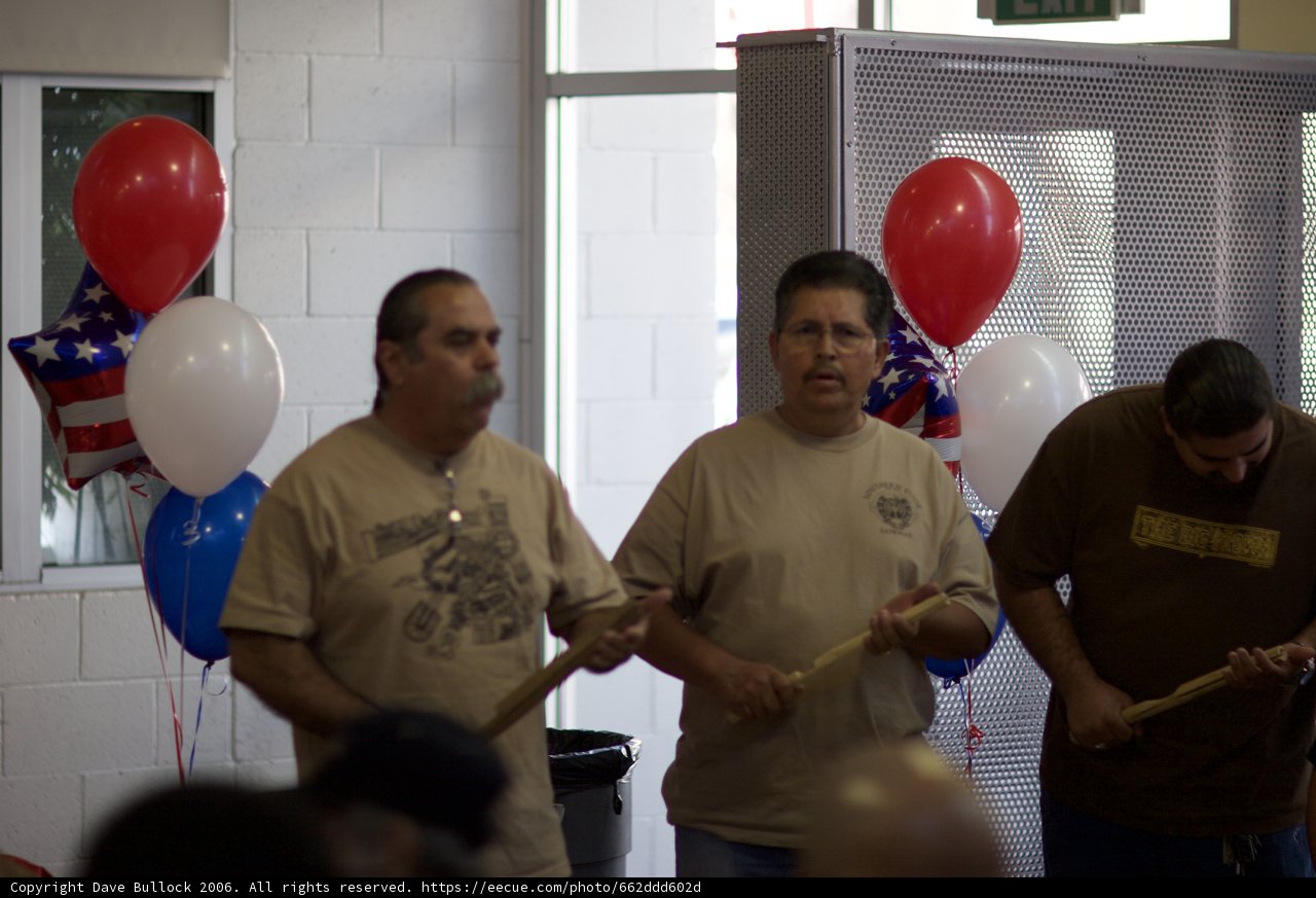 Three Men with Balloons