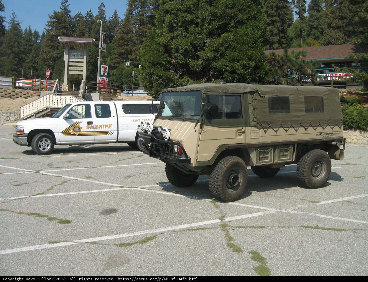 Tan Truck with White Bed Parked in Lot