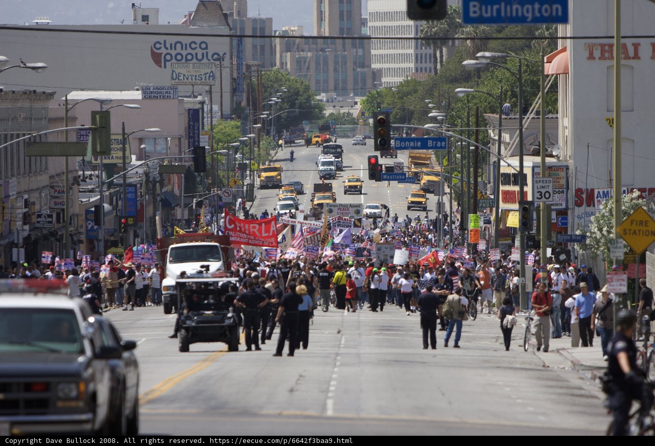 Mayday Rally Crowd Takes to the Streets of Metropolis