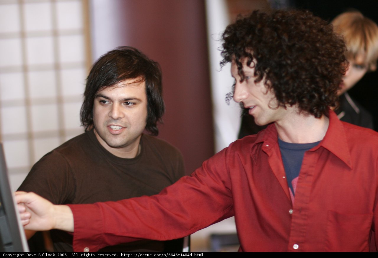 Red Shirted Man with Little Boy