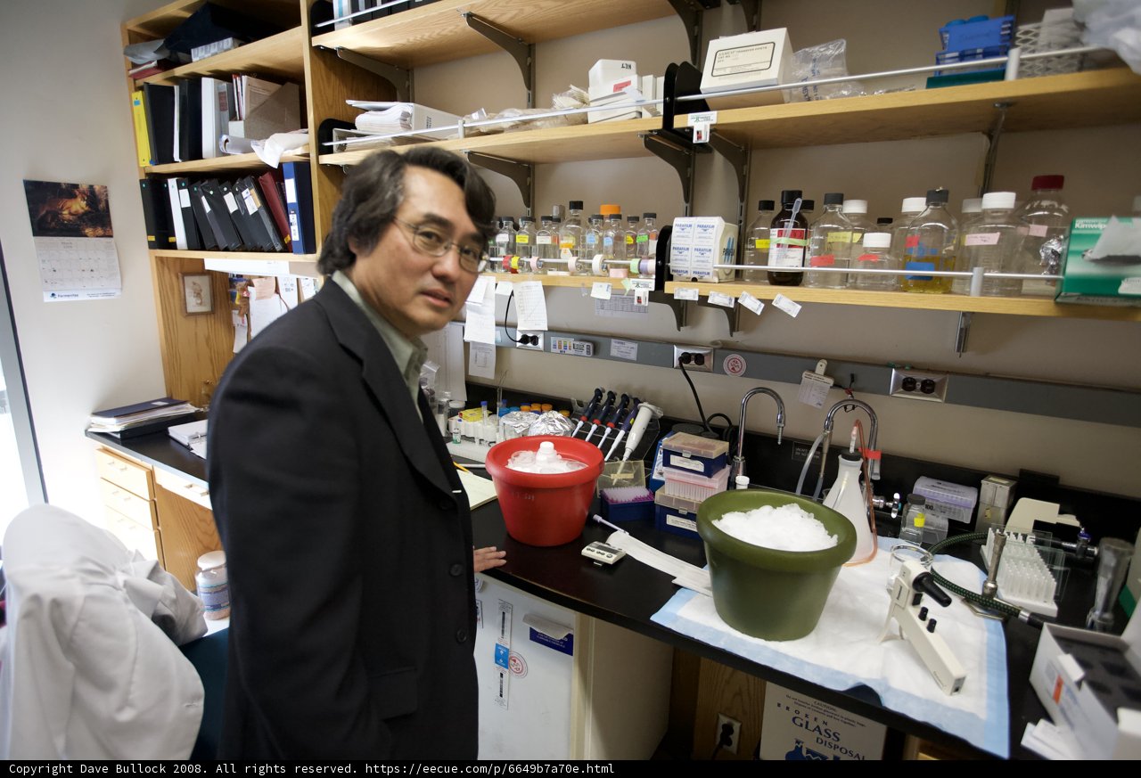 Shelves Stocked with Scientific Supplies
