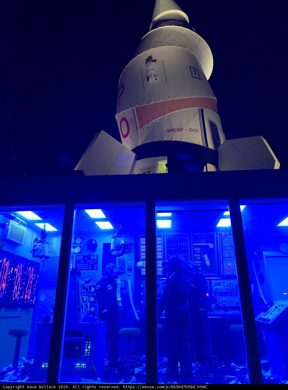 Nighttime Space Shuttle Display at the Empire Polo Club
