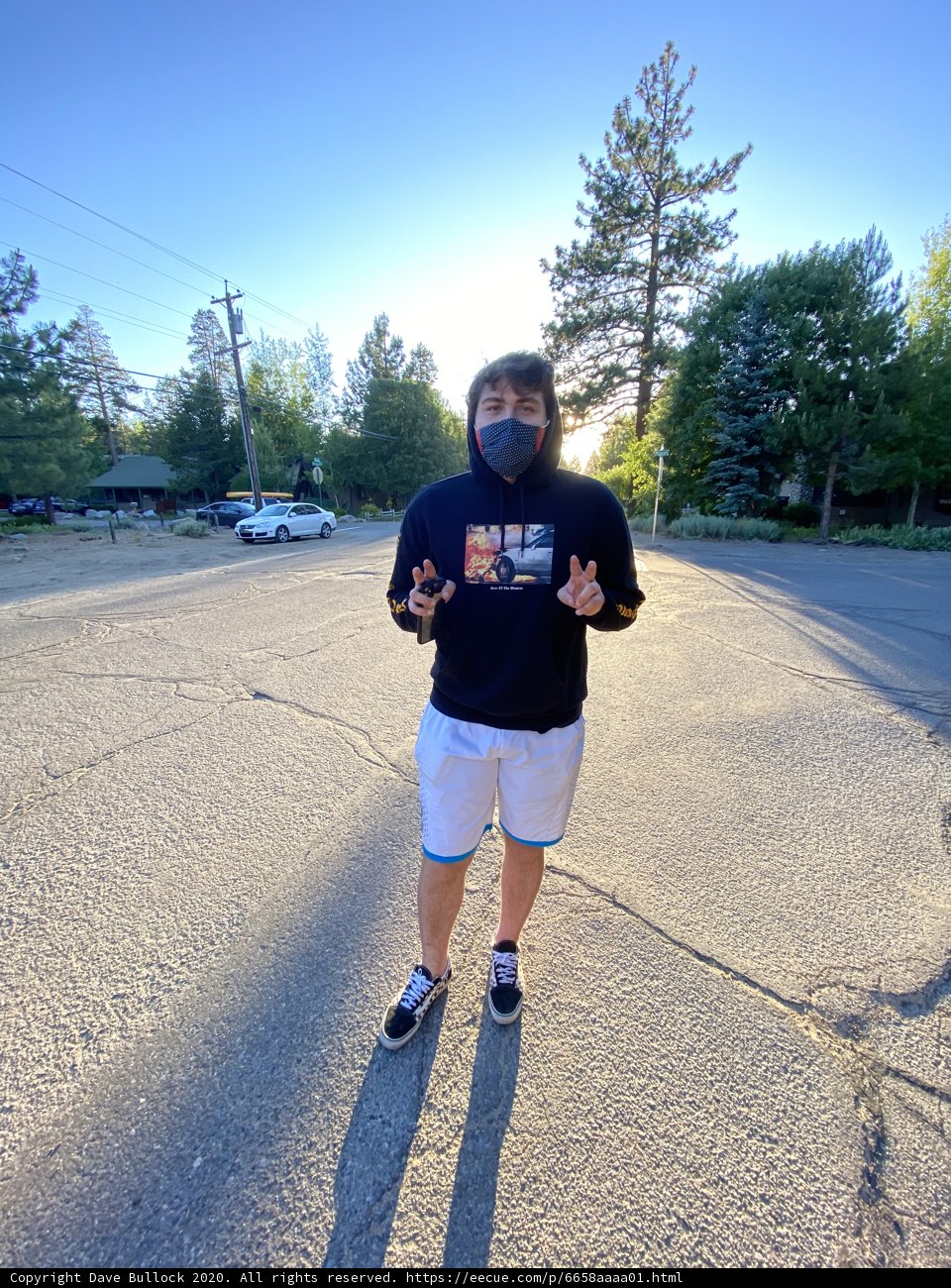 Masked Man in Parking Lot