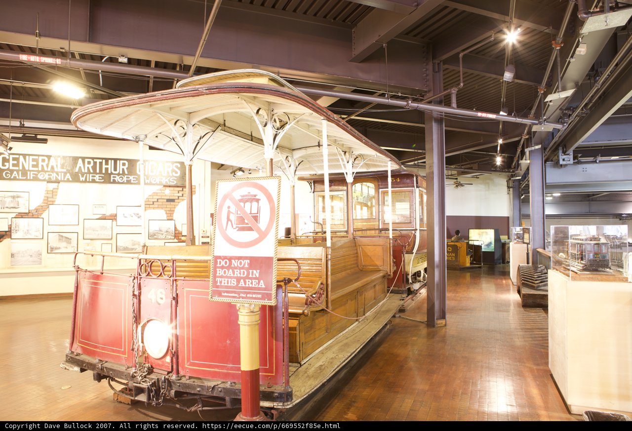 Trolley Car Exhibit in Museum