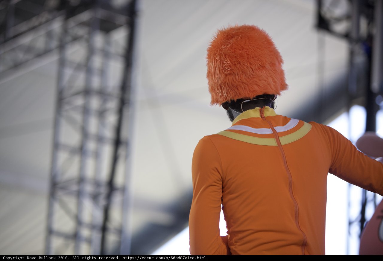 Orange Outfit on Stage