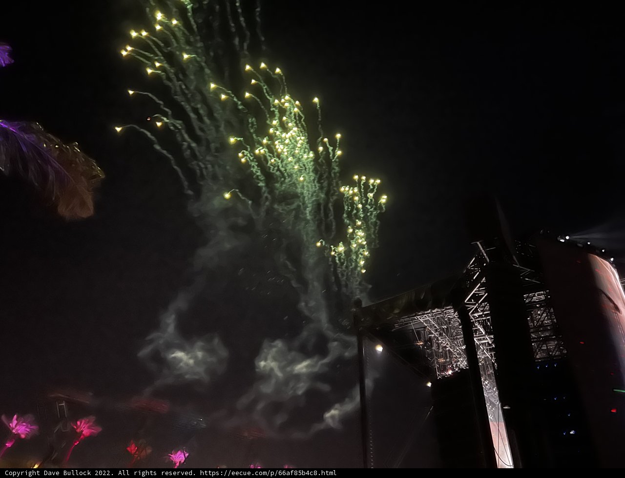 Fireworks Illuminating the Indio Night Sky
