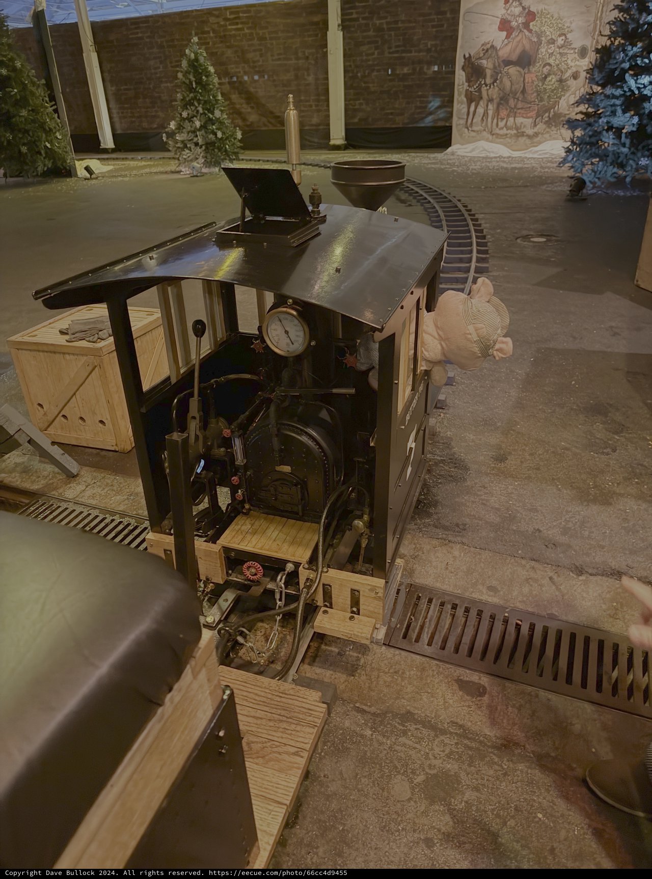 Miniature Steam Locomotive in Museum Display