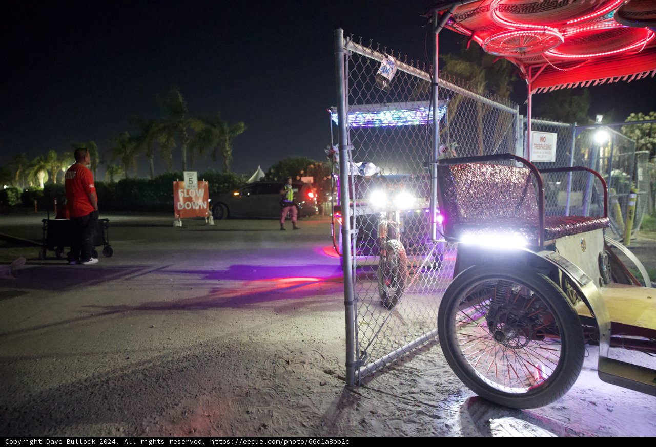 Nighttime Nostalgia: A Modern Twist on Classic Wheels at Coachella 2024