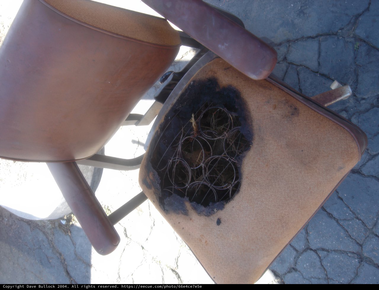 Burned Out Seating