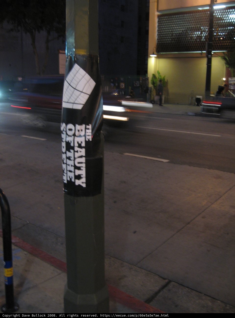 Sticker on a Tarmac Pole