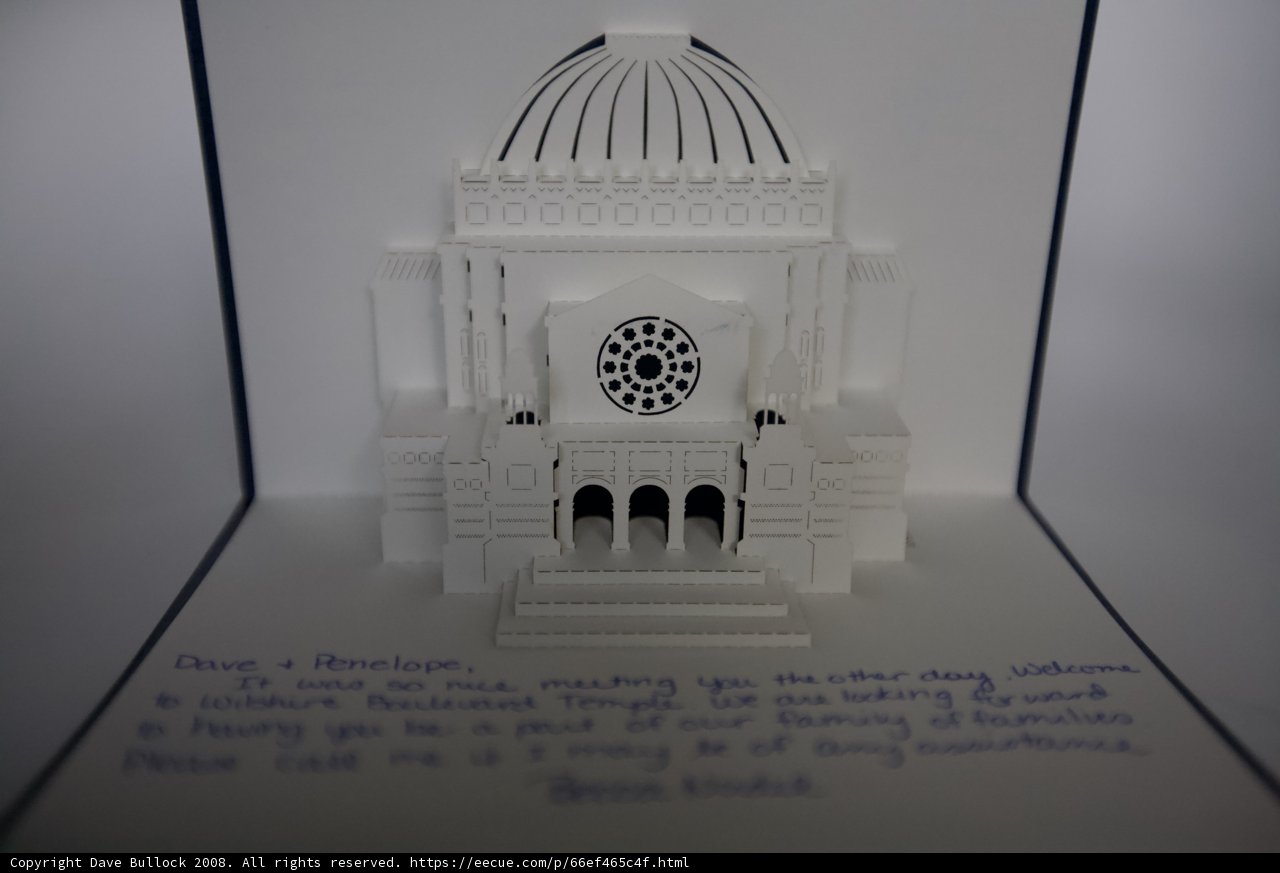 Beautiful 3D Pop-Up Church Card
