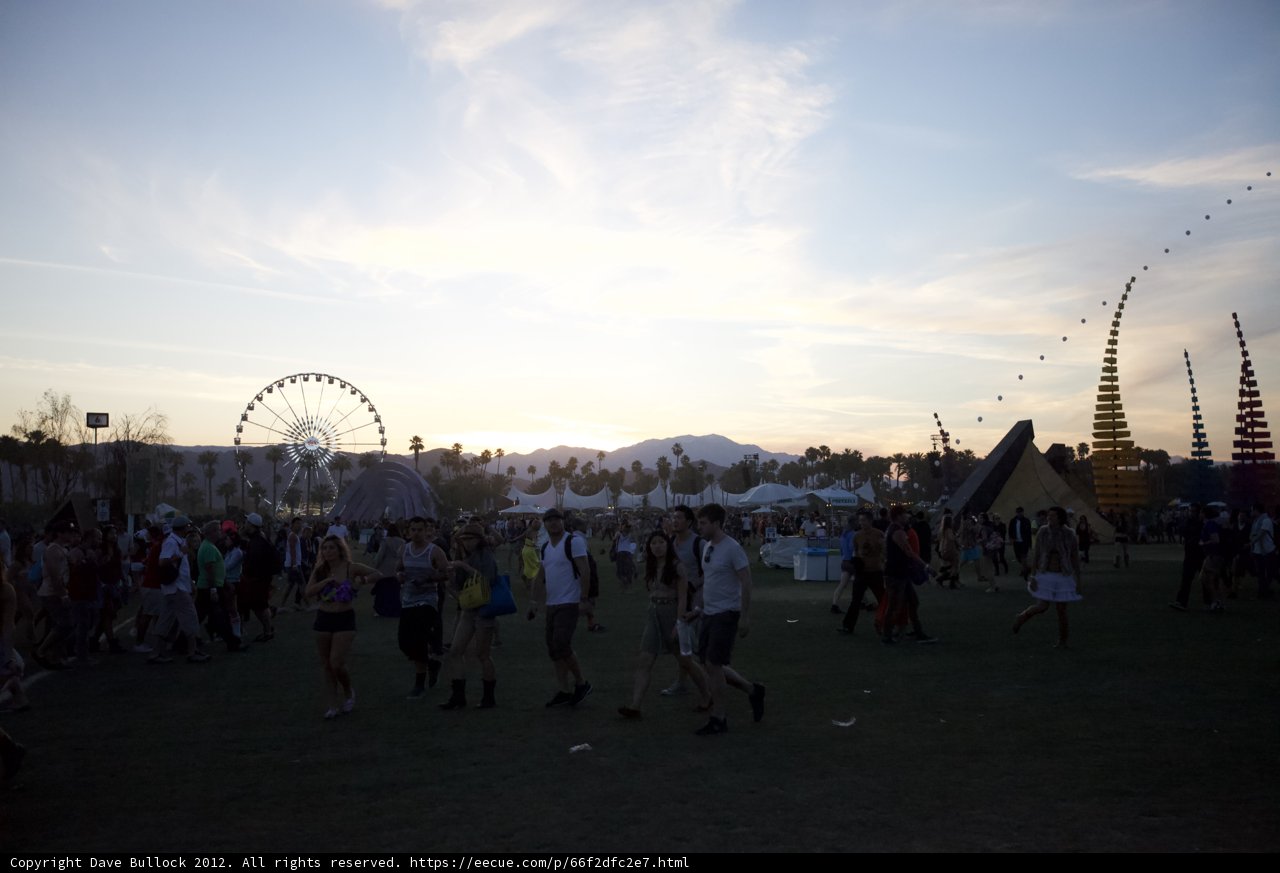 Festival-goers Enjoying Sunset at Coachella