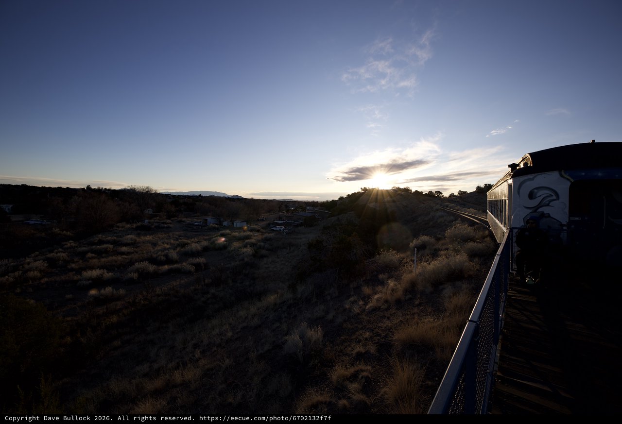 Sunset View from Verde Canyon Railroad Train