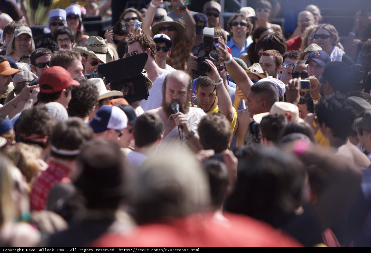 Tim Harrington Rocks the Crowd at Coachella 2008