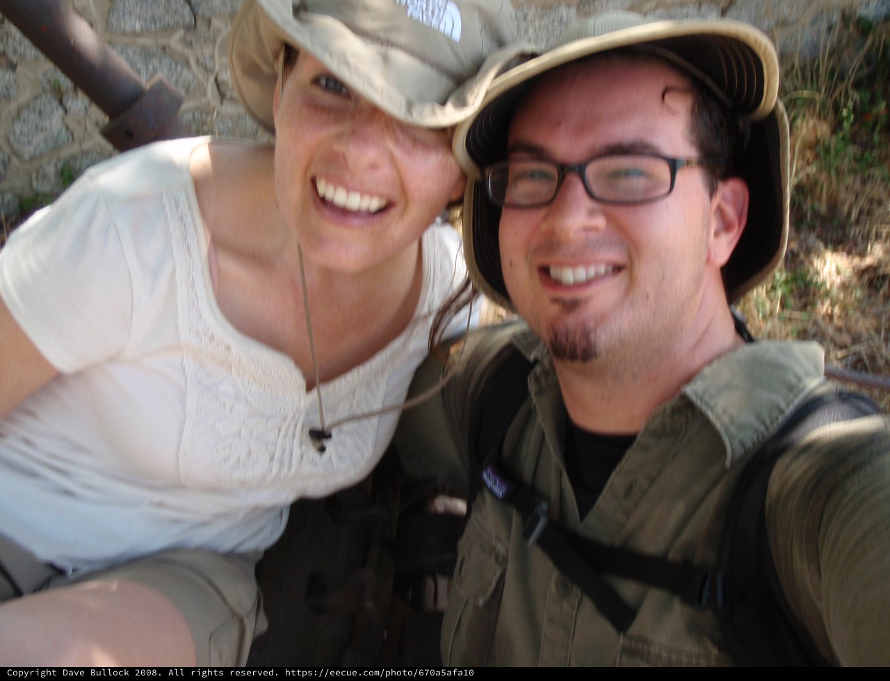 Two Hikers Sharing a Joyful Selfie Outdoors