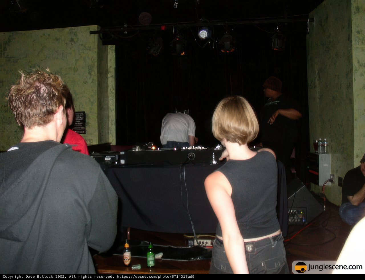 Club DJ Entertains Crowd with Turntable Music