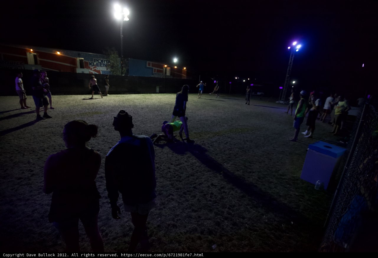 Nighttime Soccer Game under the Lights