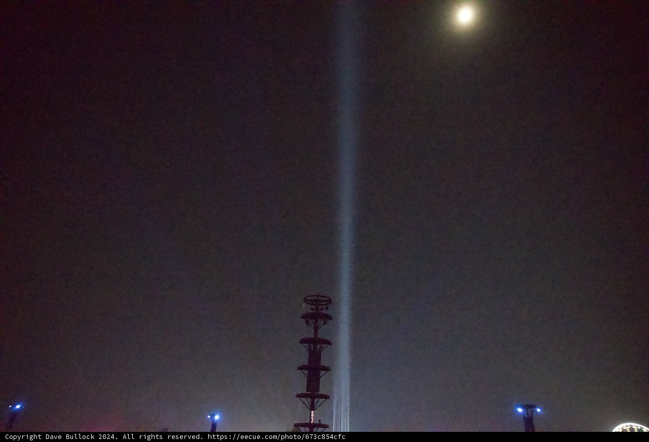 Moonlit Beacon: Nighttime Vigil at Coachella 2024