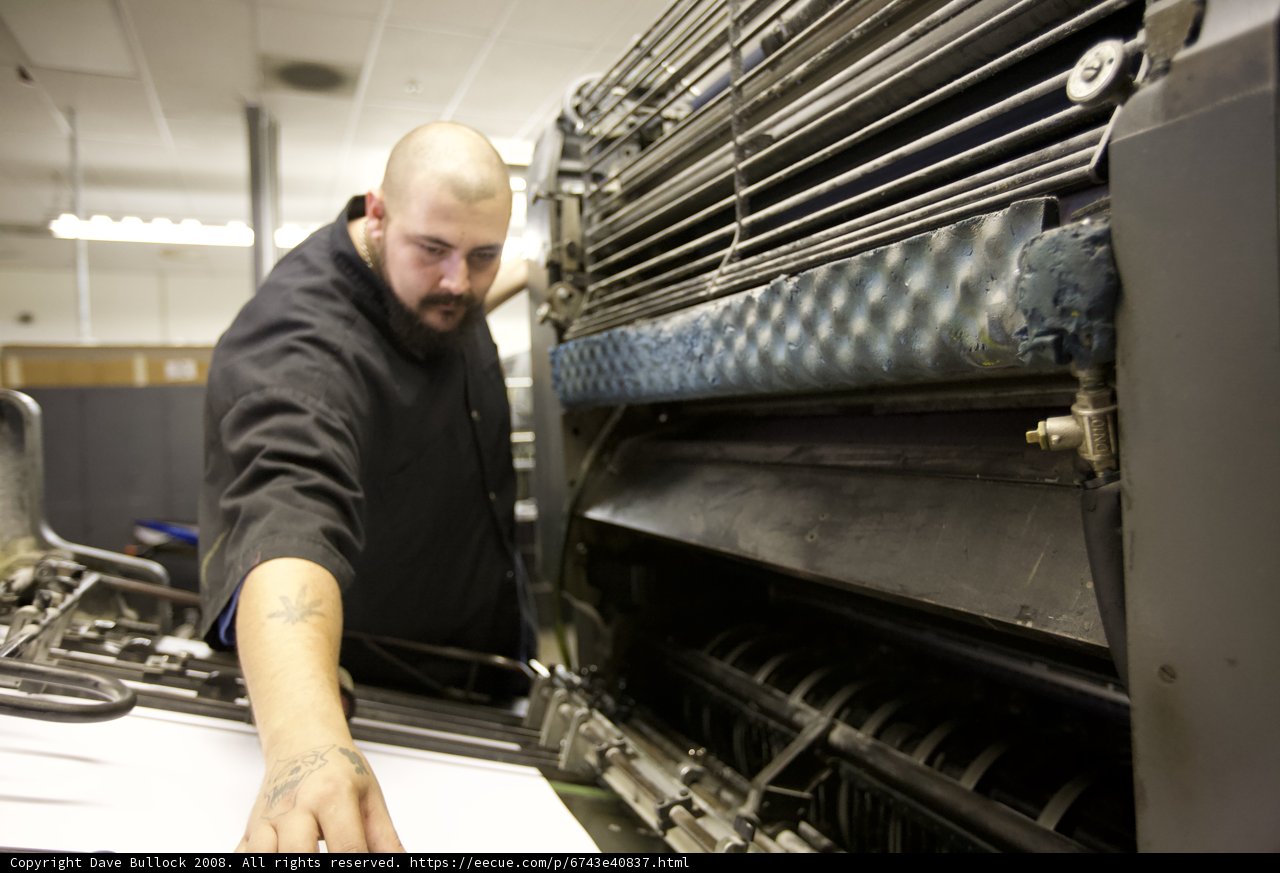 Working the Printing Machine