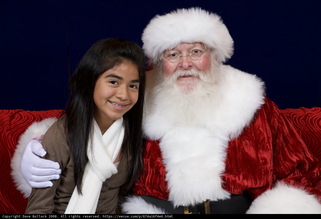 A Girl and Santa
