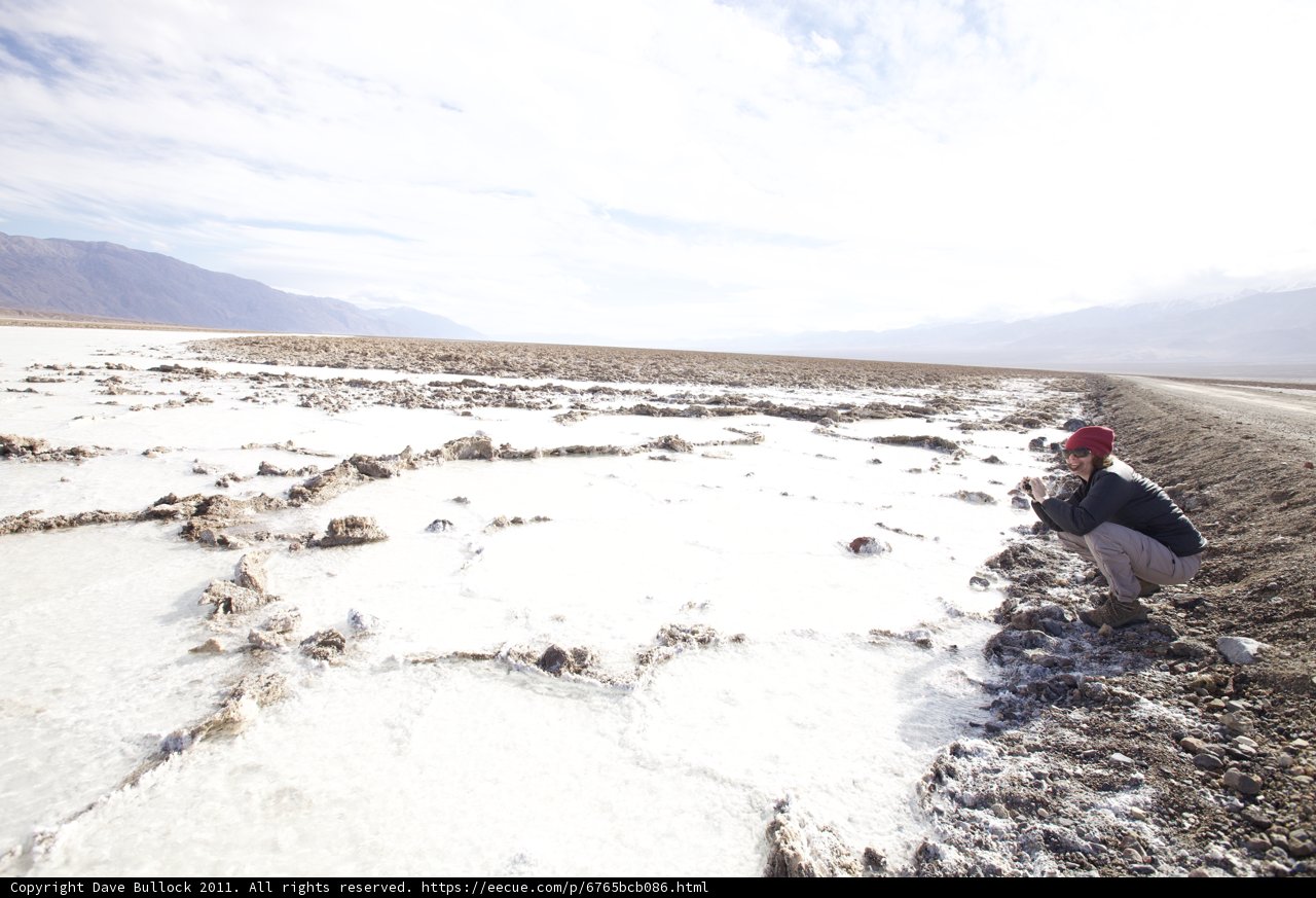 Kneeling in the Salt Flat