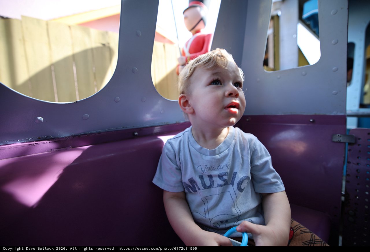 Young Boy's Wonder at Fantasyland Playground