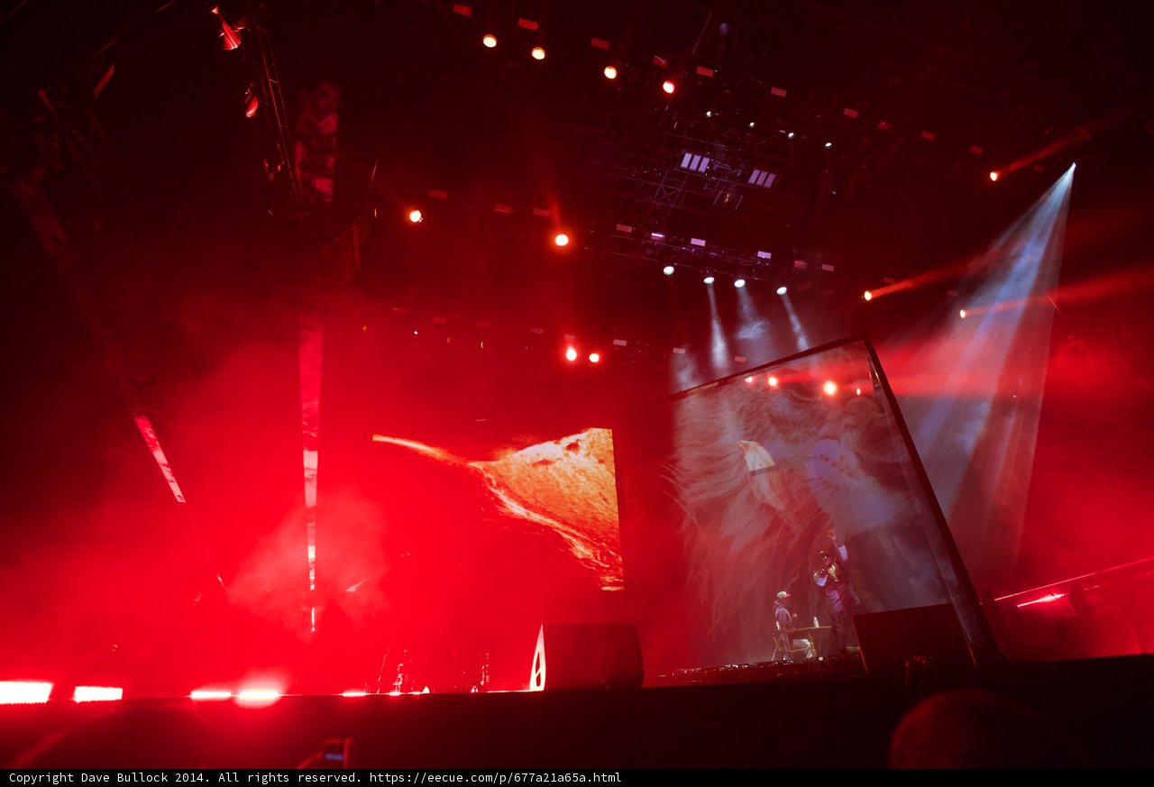 Red Spotlight on the Stage