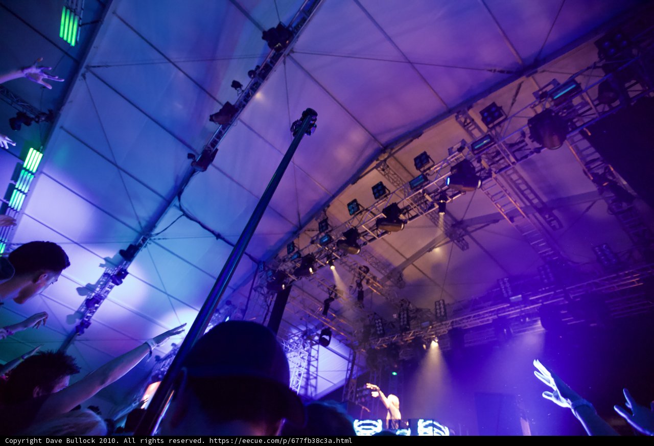 Spotlight on the Crowd at Coachella