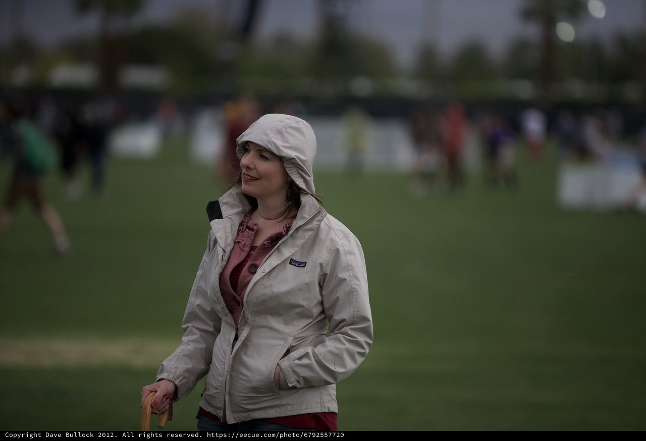 Woman in Patagonia Jacket at Coachella 2012
