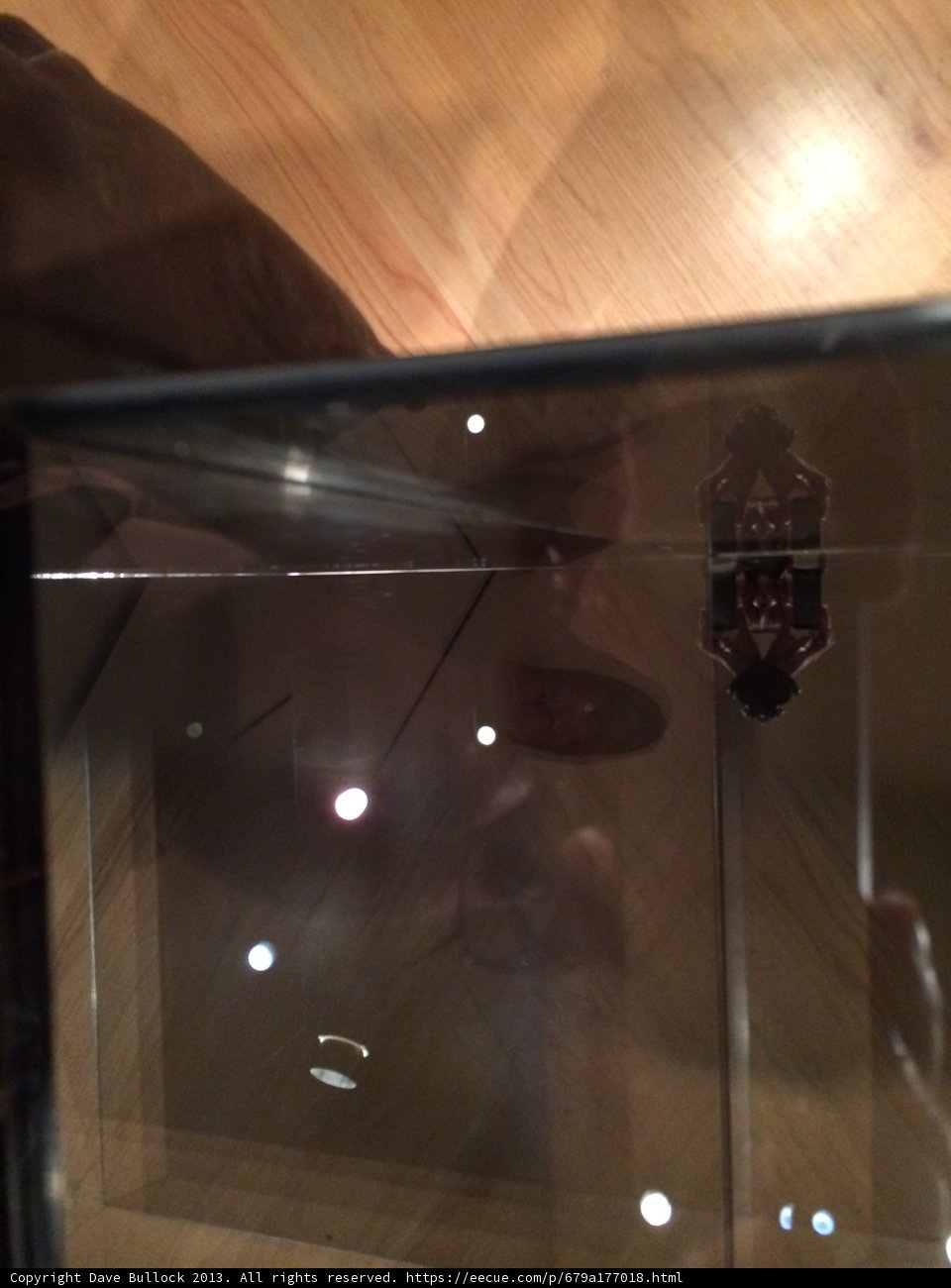 Wooden Glass Case with Clock