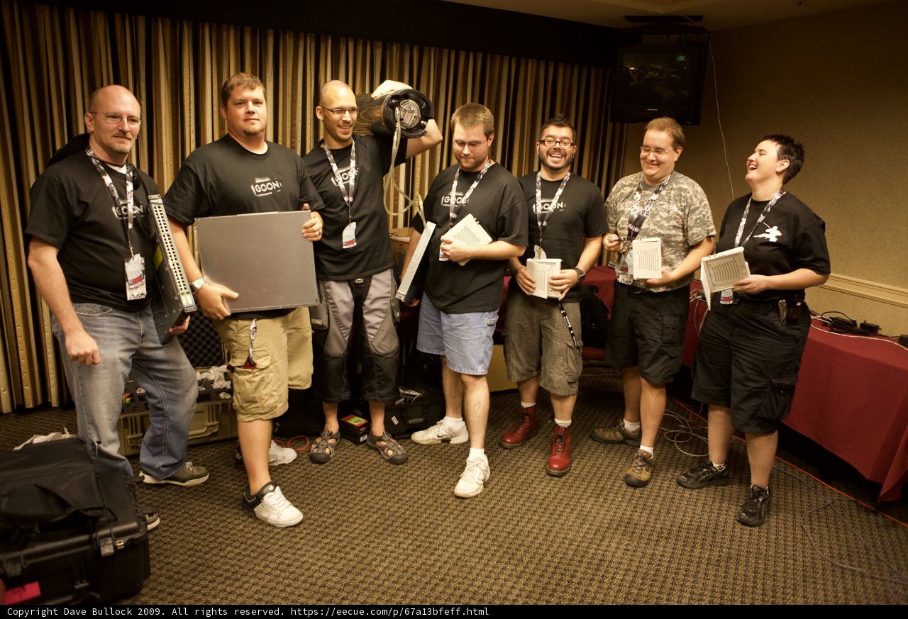 Black-Shirted Men with Laptops at Defcon 17