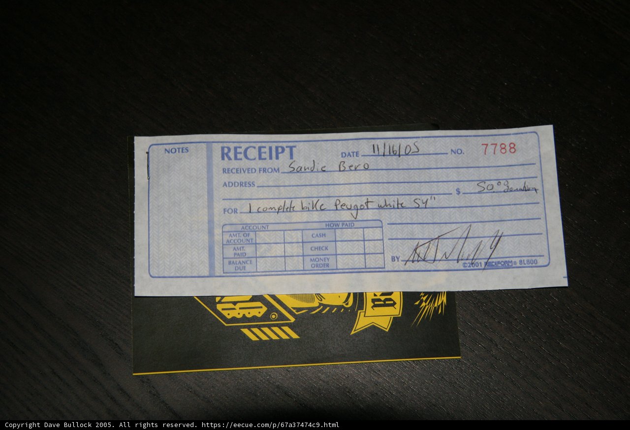Receipt for Video Game Purchase