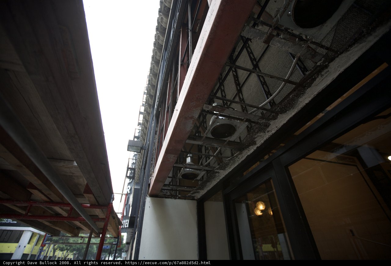 Looking Up at Architecture and Handrails