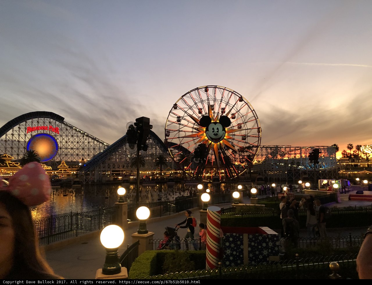 Fun at Disneyland during Sunset