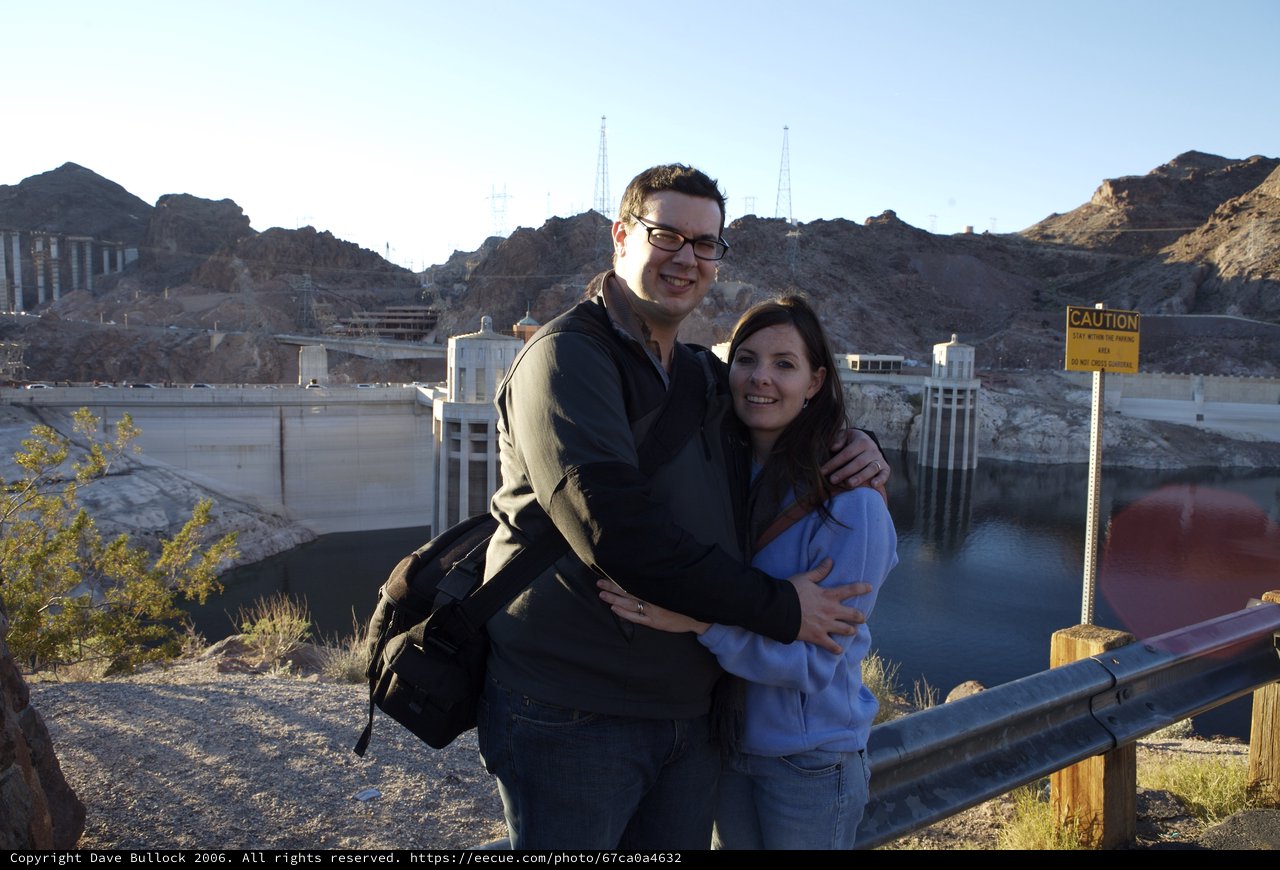 Couple Embracing at Hoover Dam Overlook