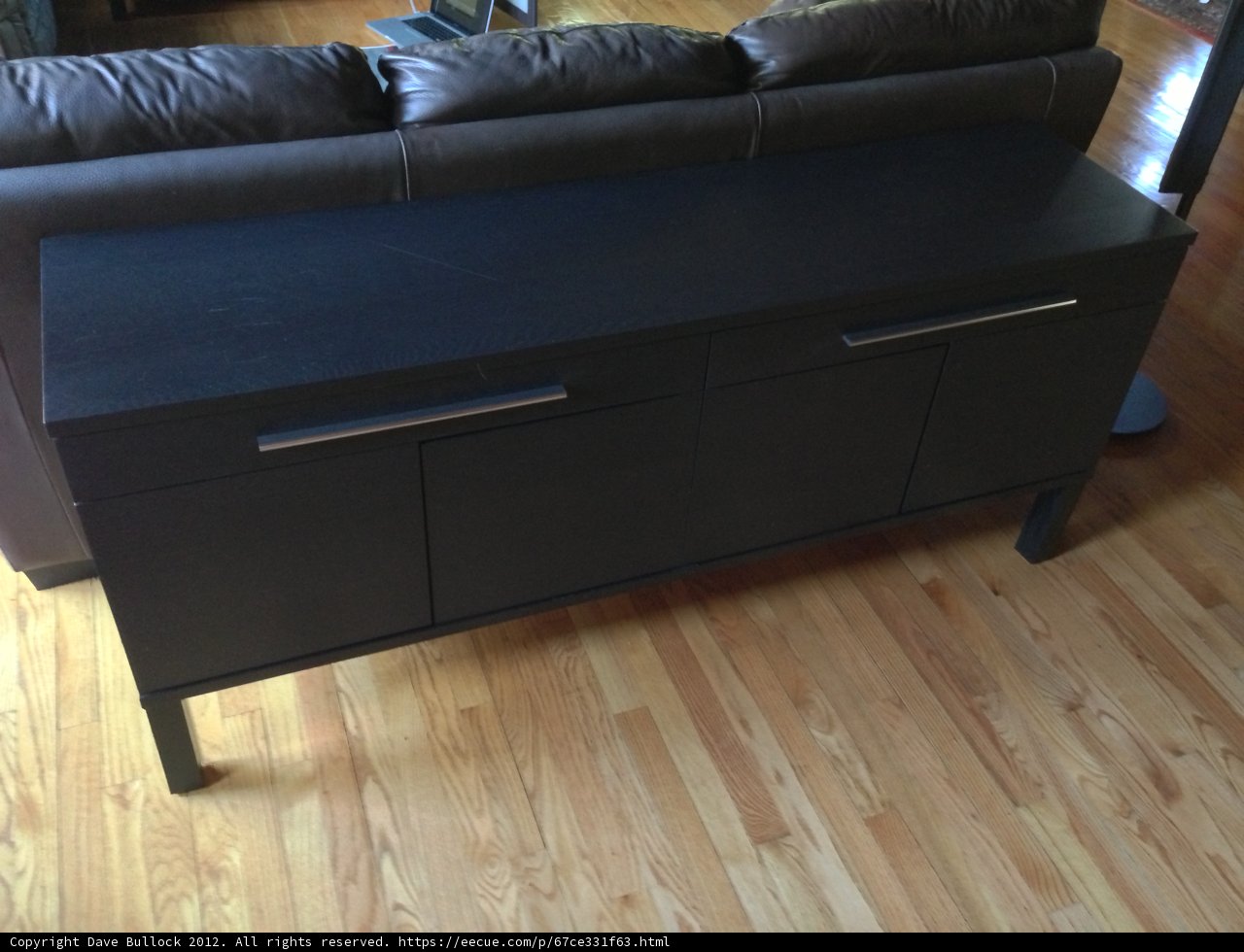 Black Sideboard in Altadena Living Room